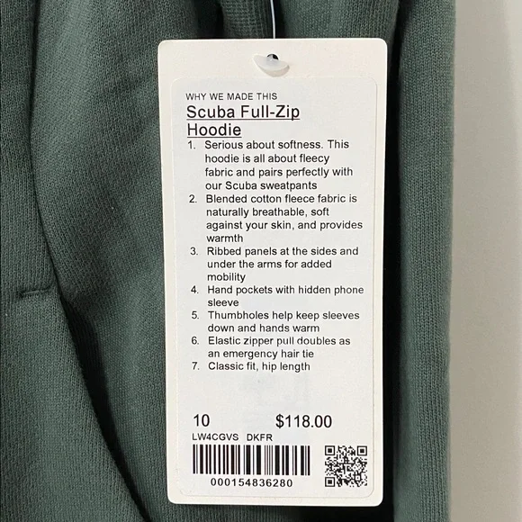 NWT Lululemon scuba full zip hoodie 10 - Picture 9 of 13